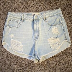 PacSun High Rise Festival Jean Shorts Light Wash Size 29